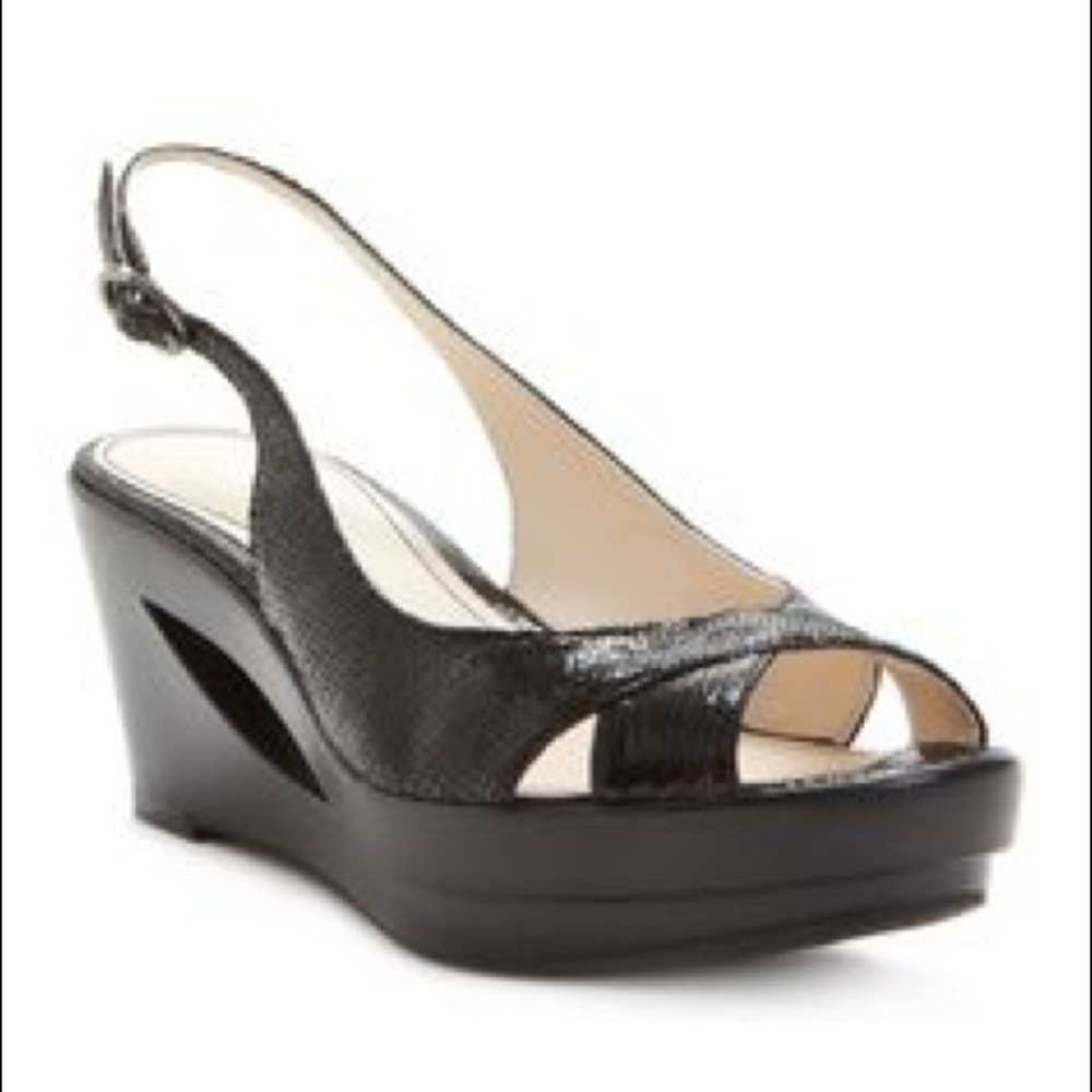 Calvin Klein platform wedge peep toe sandal
